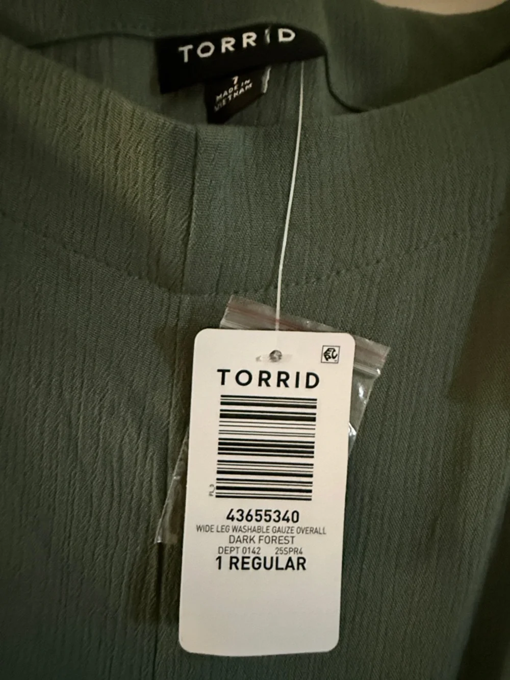 Torrid Wide Leg Gauze Overall - Picture 4 of 7